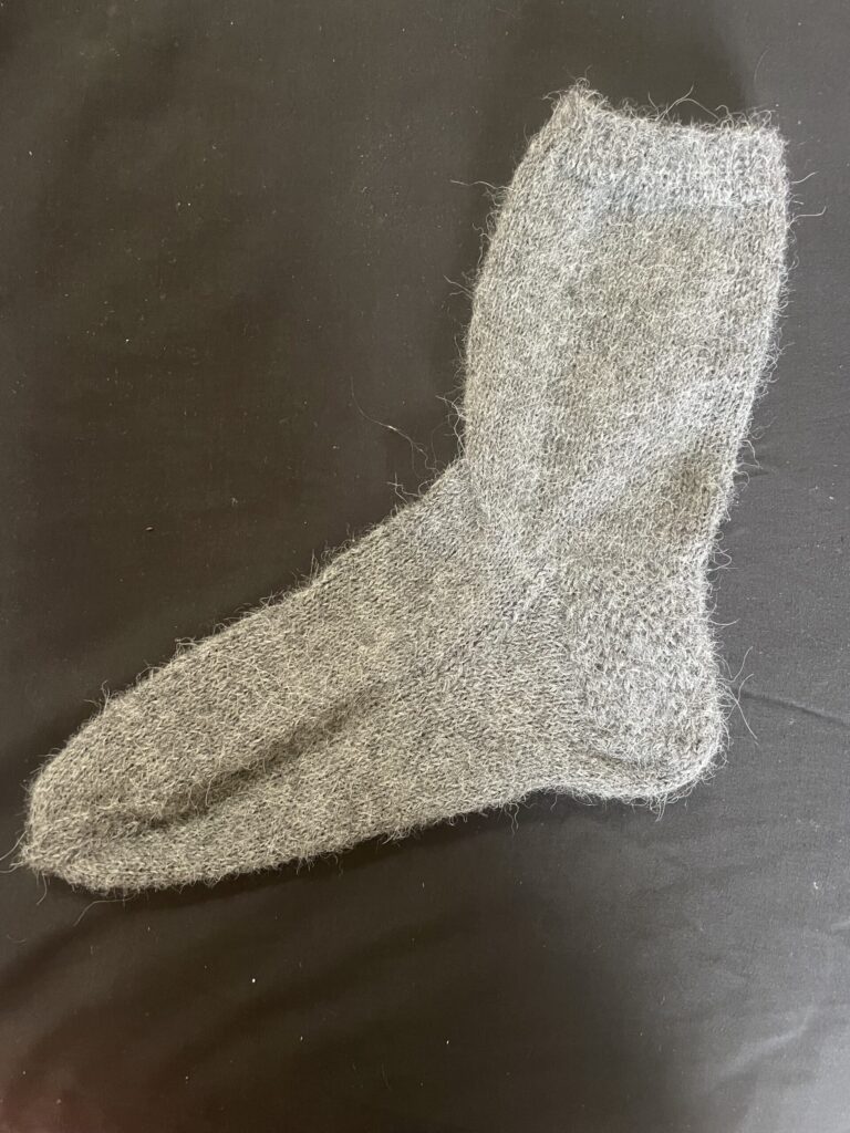 thin grey socks